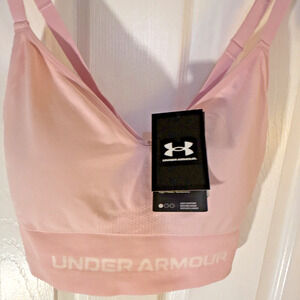 Under Armour Vanish Seamless Sports Bra Pink Size L NWT